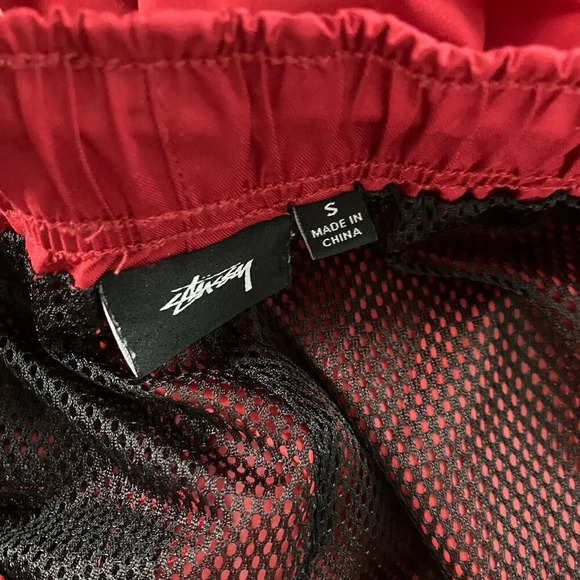 Stussy Alpine Red Track Pants Mens Size Small Streetwear Athletic - Picture 7 of 12